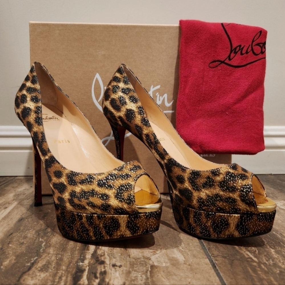 Christian Louboutin Fetish Peep-Toe Pumps - Picture 2 of 10